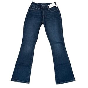 Arizona Jean Co Skinny‎ Bootcut Jeans Dark Wash Blue Mid Rise Size 2SH Short NEW